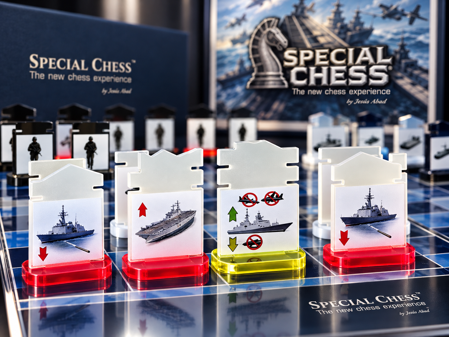 Detalle de las piezas de Special Chess™ Wargame Version